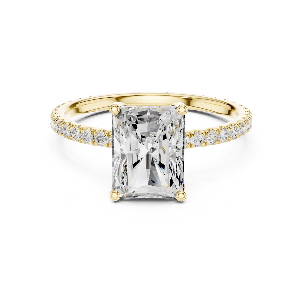 The Petite Brilliance Ring 2.5ct Yellow Gold Radiant