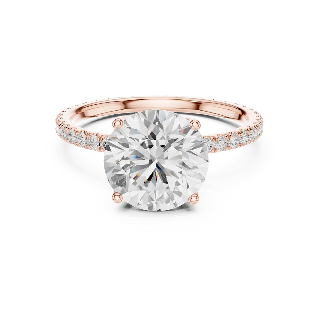 The Petite Brilliance Ring 2.5ct Rose Gold Round