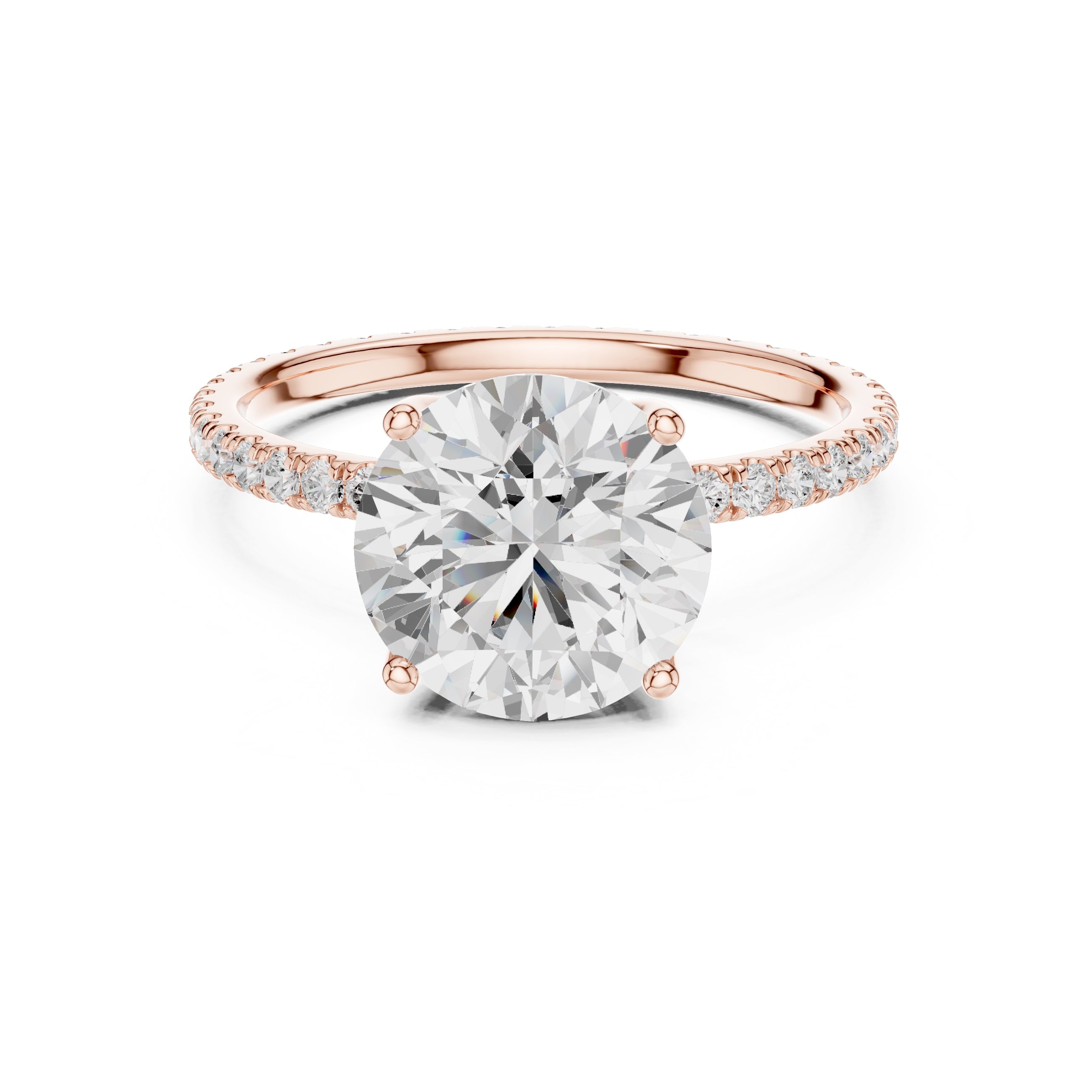 The Petite Brilliance Ring 2.5ct Rose Gold Round