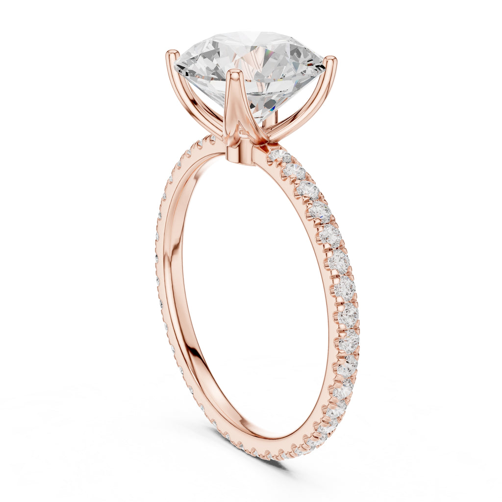 The Petite Brilliance Ring 2.5ct Rose Gold Round