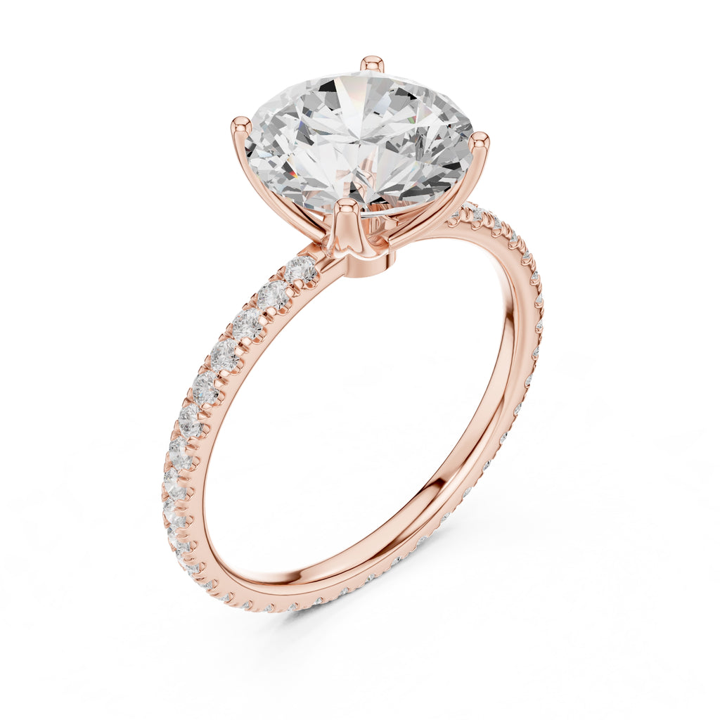 The Petite Brilliance Ring 2.5ct Rose Gold Round