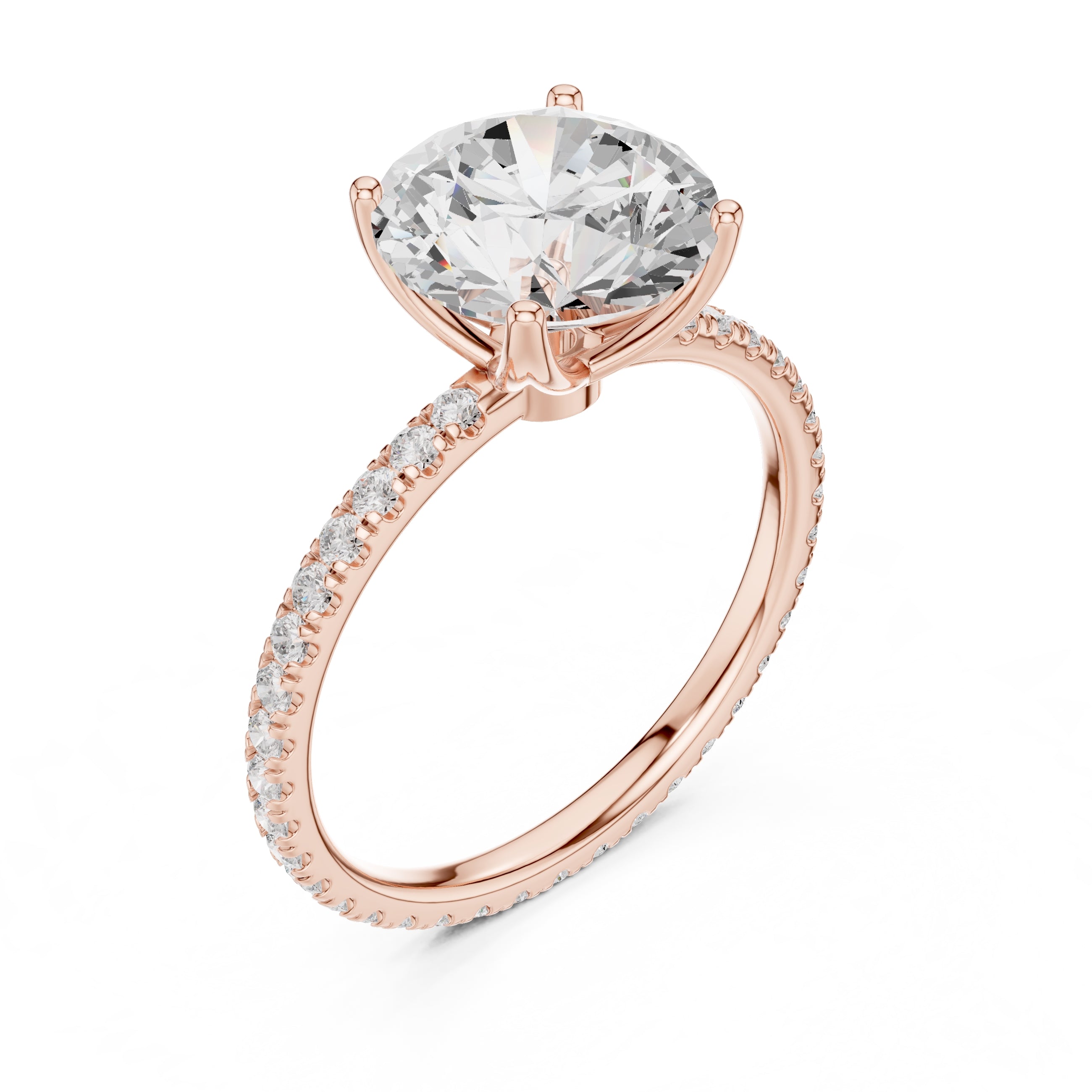 The Petite Brilliance Ring 2.5ct Rose Gold Round