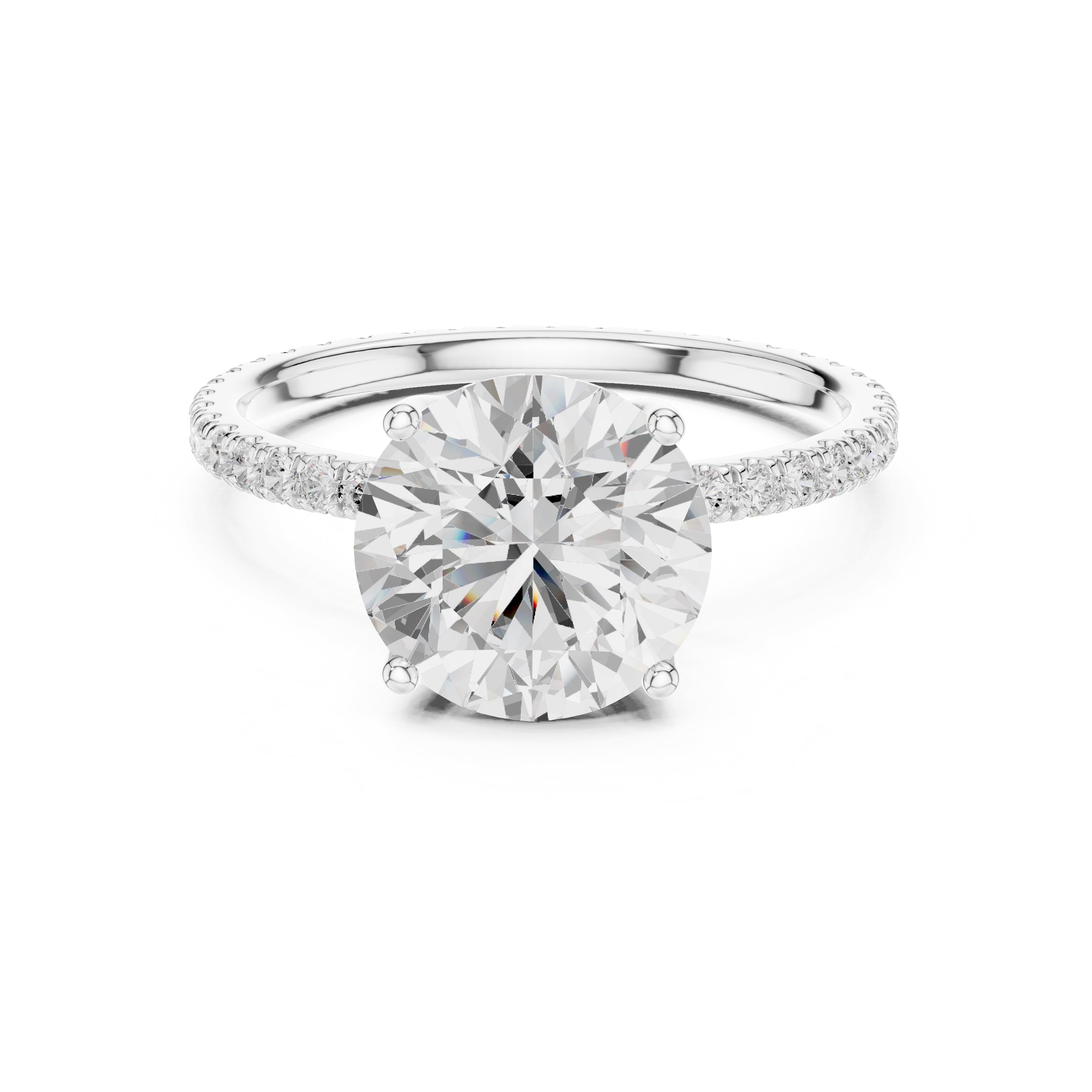 The Petite Brilliance Ring 2.5ct White Gold Round