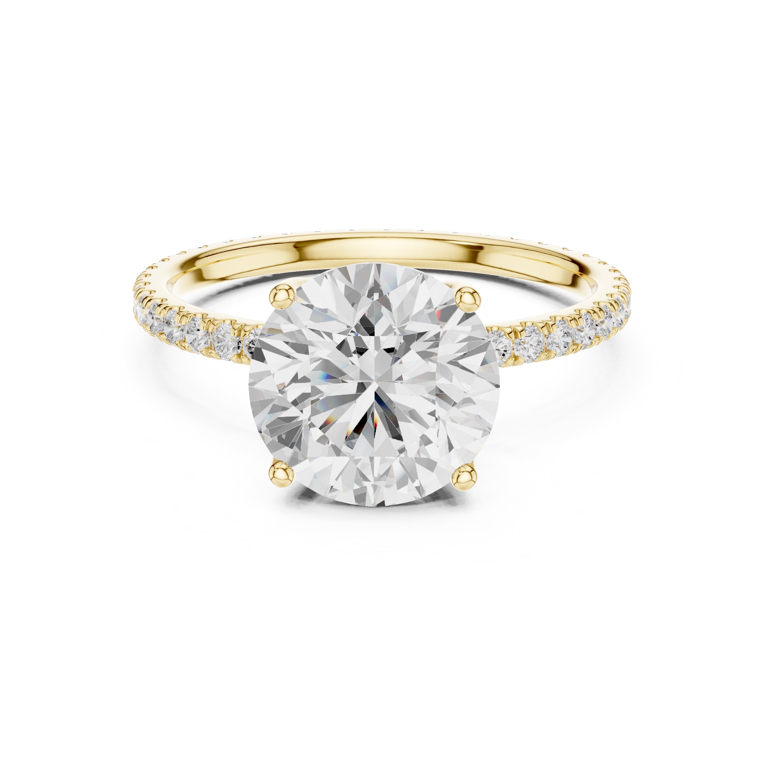 The Petite Brilliance Ring 2.5ct Yellow Gold Round