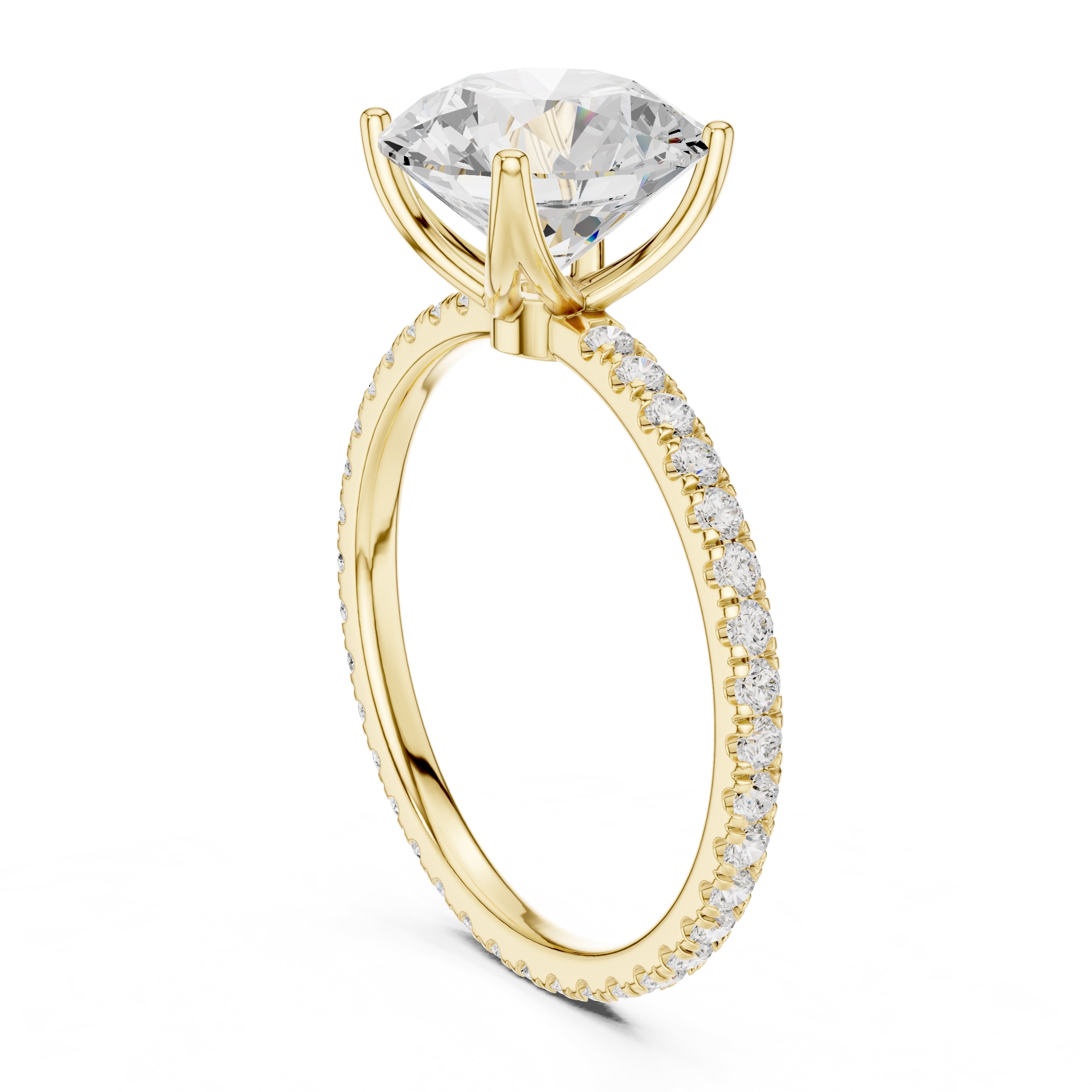 The Petite Brilliance Ring 2.5ct Yellow Gold Round