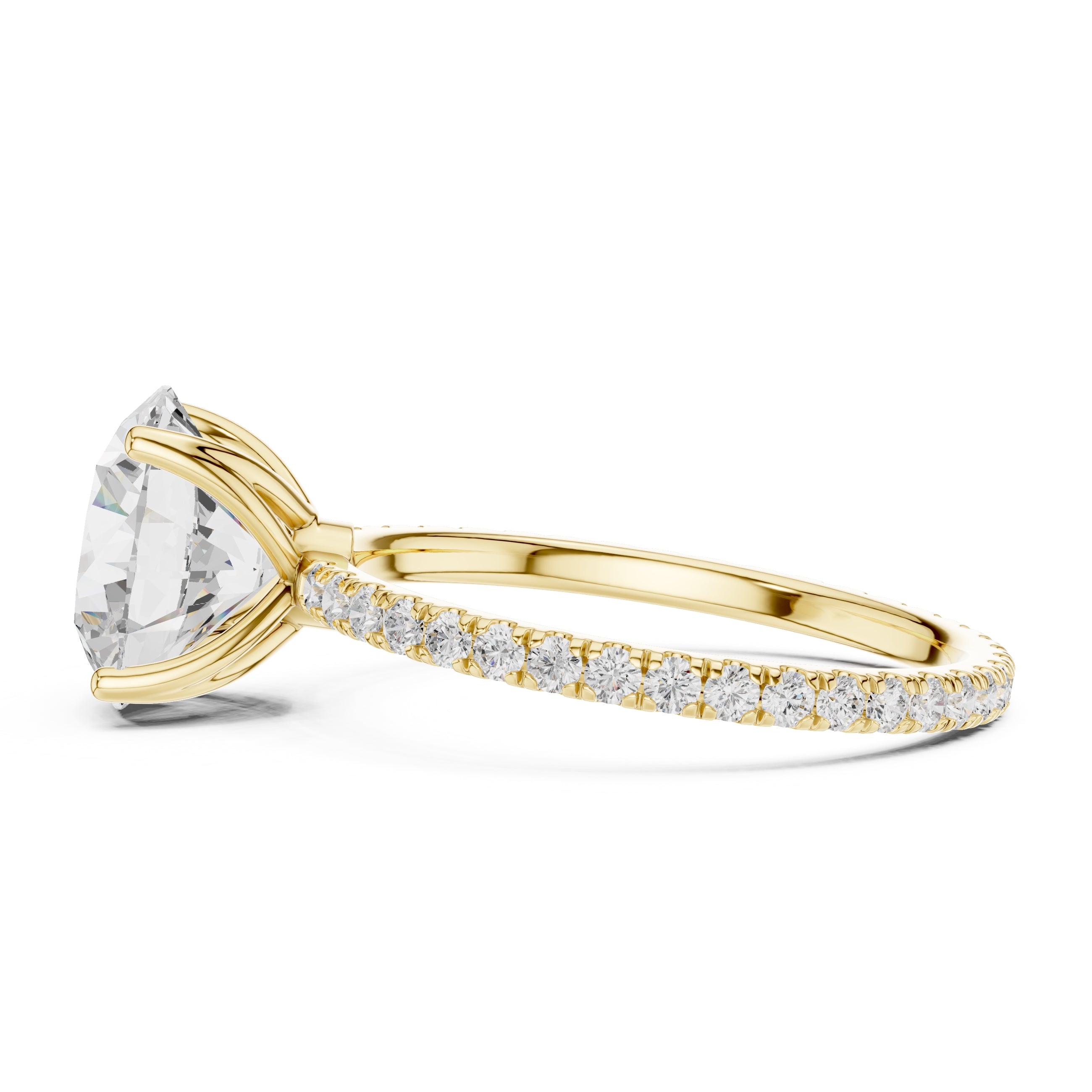 The Petite Brilliance Ring 2.5ct Yellow Gold Round