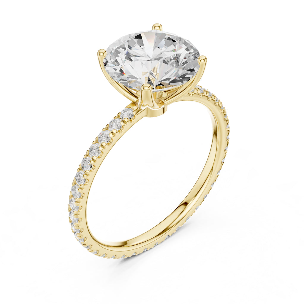 The Petite Brilliance Ring 2.5ct Yellow Gold Round