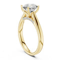 The Tapered Classic Solitaire 2ct Yellow Gold Cushion