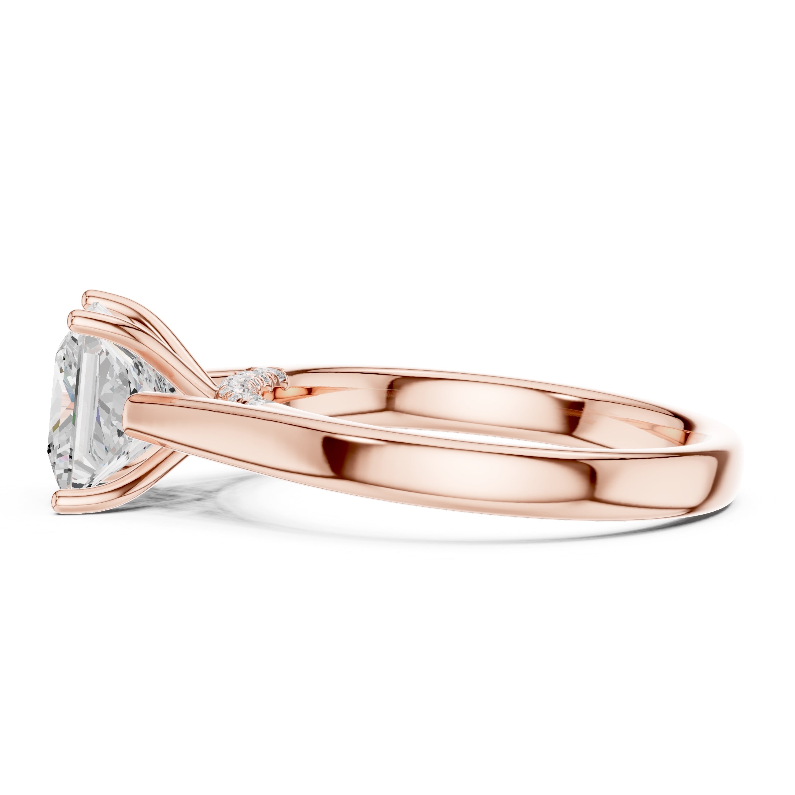 The Tapered Classic Solitaire 2ct Rose Gold Princess