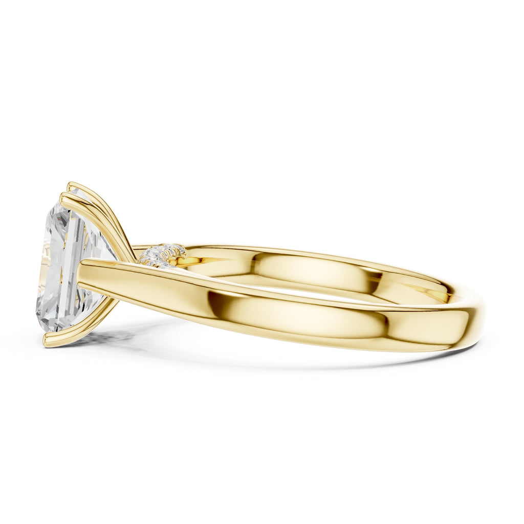 The Tapered Classic Solitaire 2ct Yellow Gold Radiant