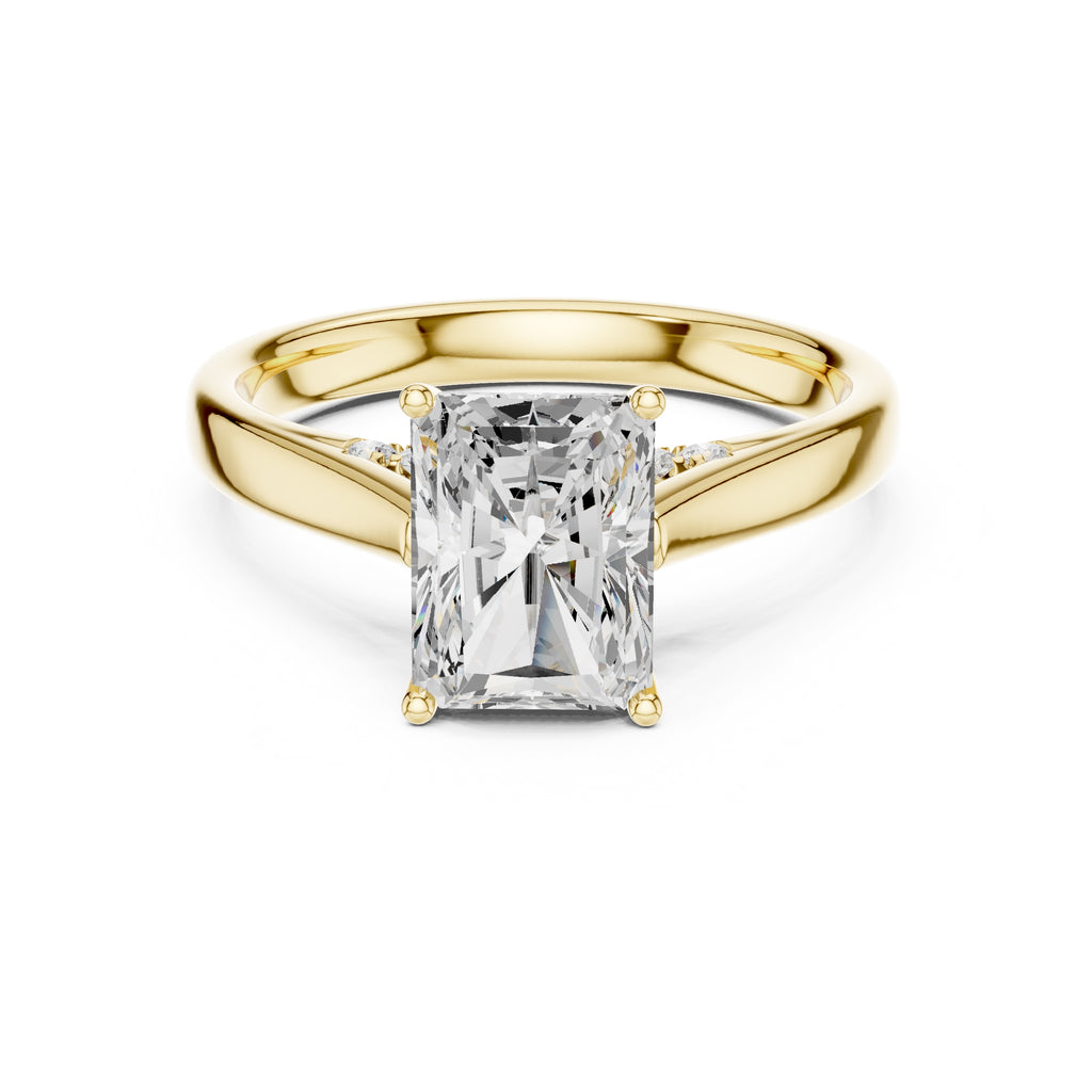 The Tapered Classic Solitaire 2ct Yellow Gold Radiant