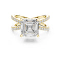 The Entwined Embrace Ring 2.5ct Yellow Gold Asscher