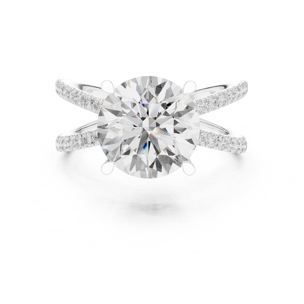 The Entwined Embrace Ring 2.5ct White Gold Round