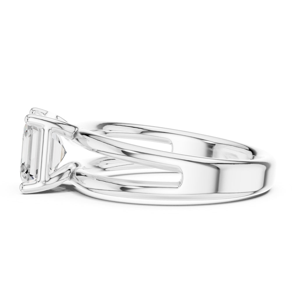 The Floating Horizon Ring 2ct White Gold Asscher