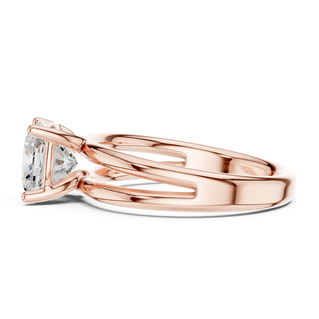 The Floating Horizon Ring 2ct Rose Gold Cushion
