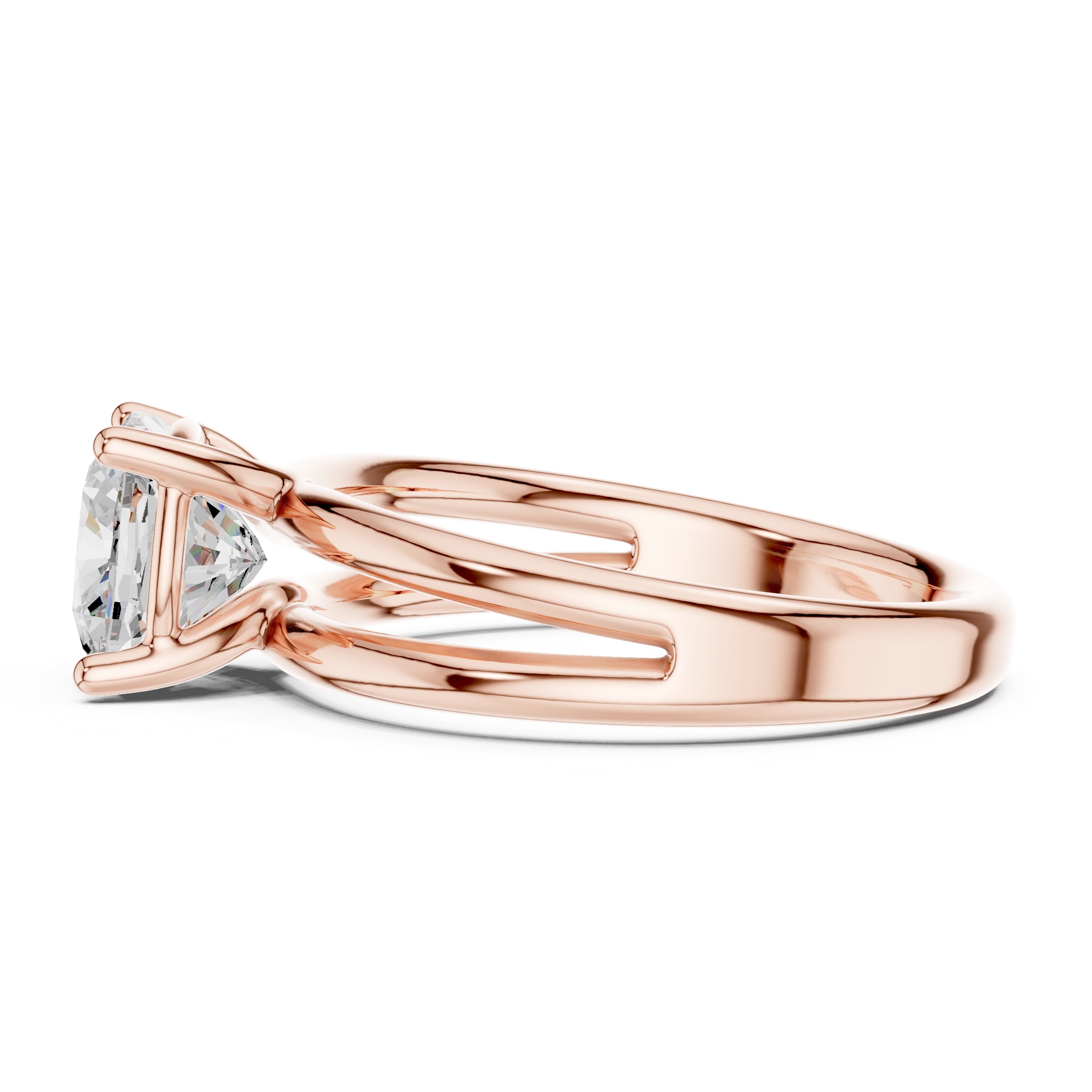 The Floating Horizon Ring 2ct Rose Gold Cushion