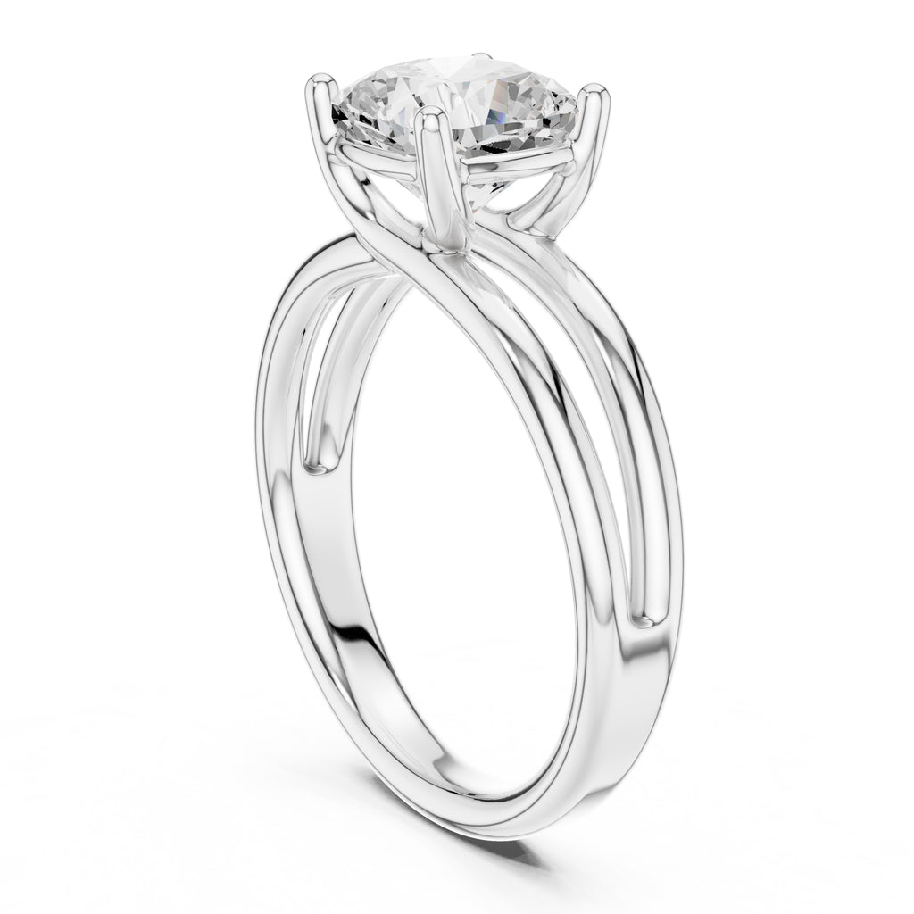 The Floating Horizon Ring 2ct White Gold Cushion