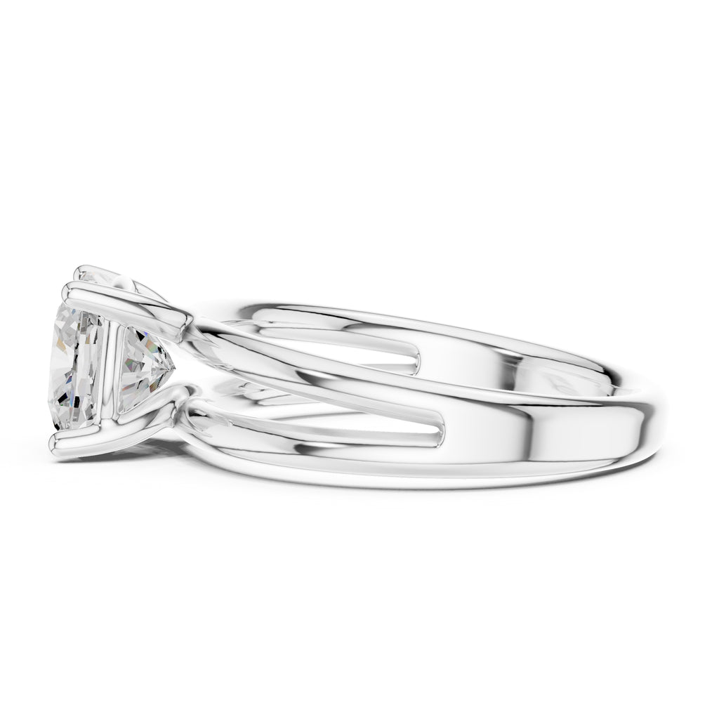 The Floating Horizon Ring 2ct White Gold Cushion