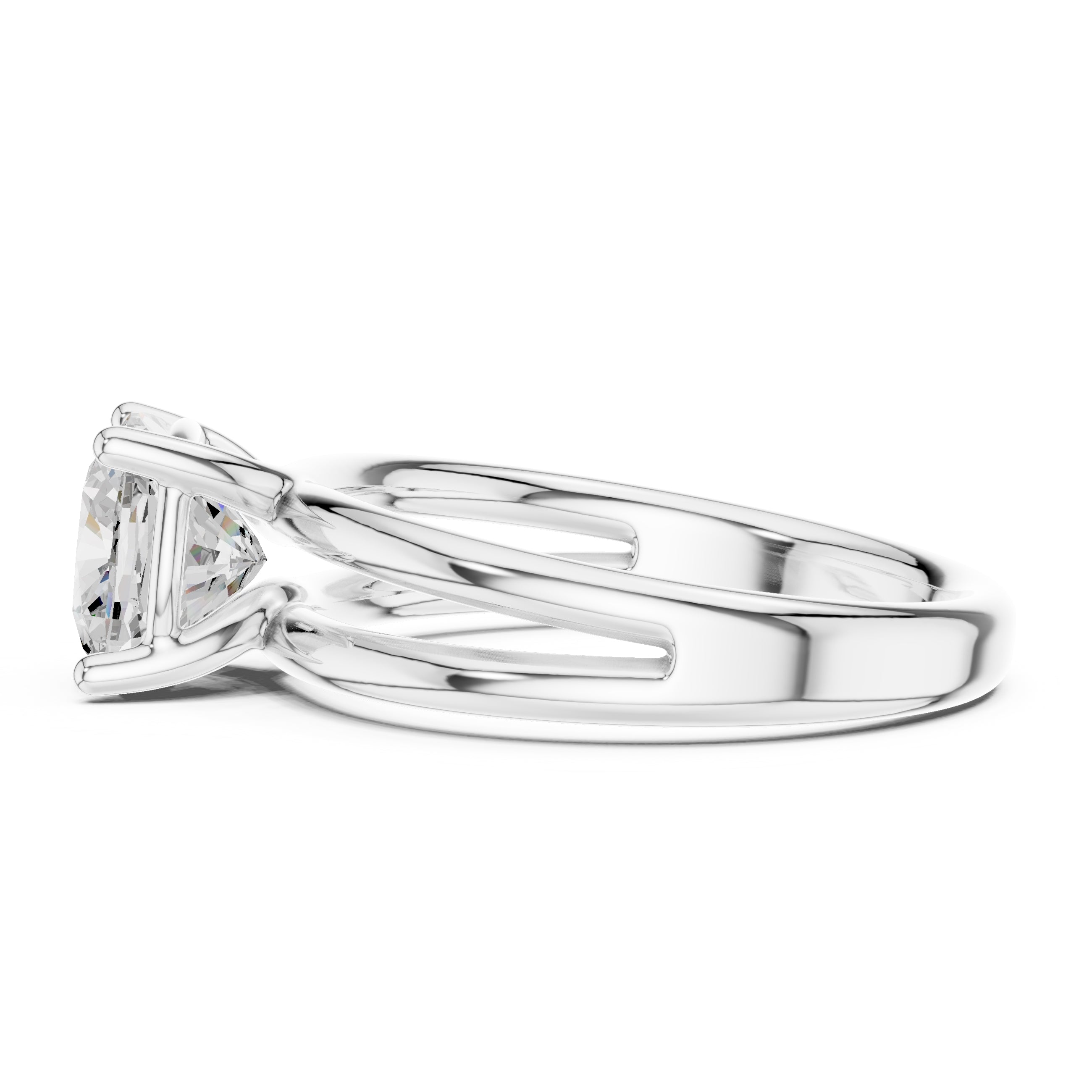 The Floating Horizon Ring 2ct White Gold Cushion
