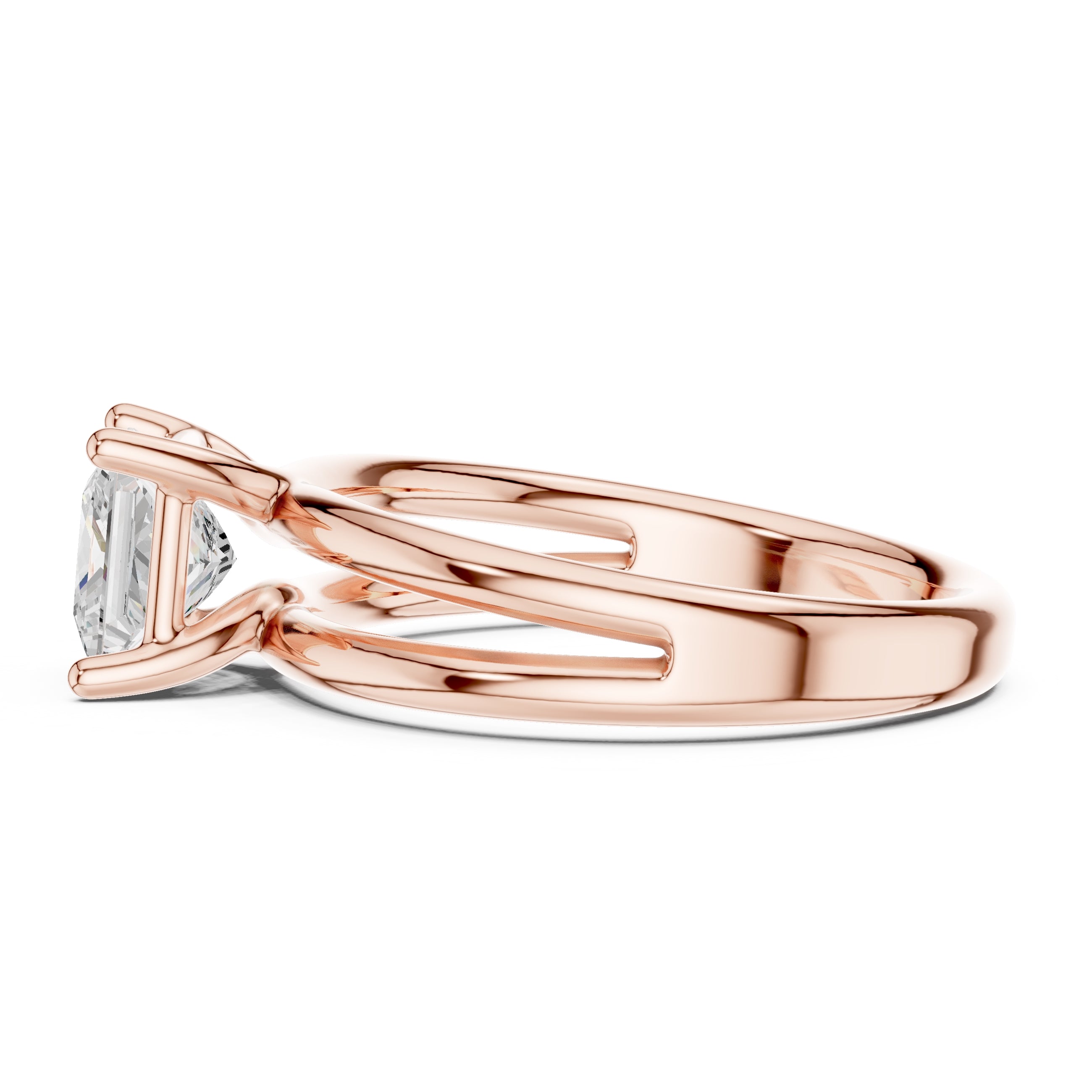 The Floating Horizon Ring 2ct Rose Gold Princess