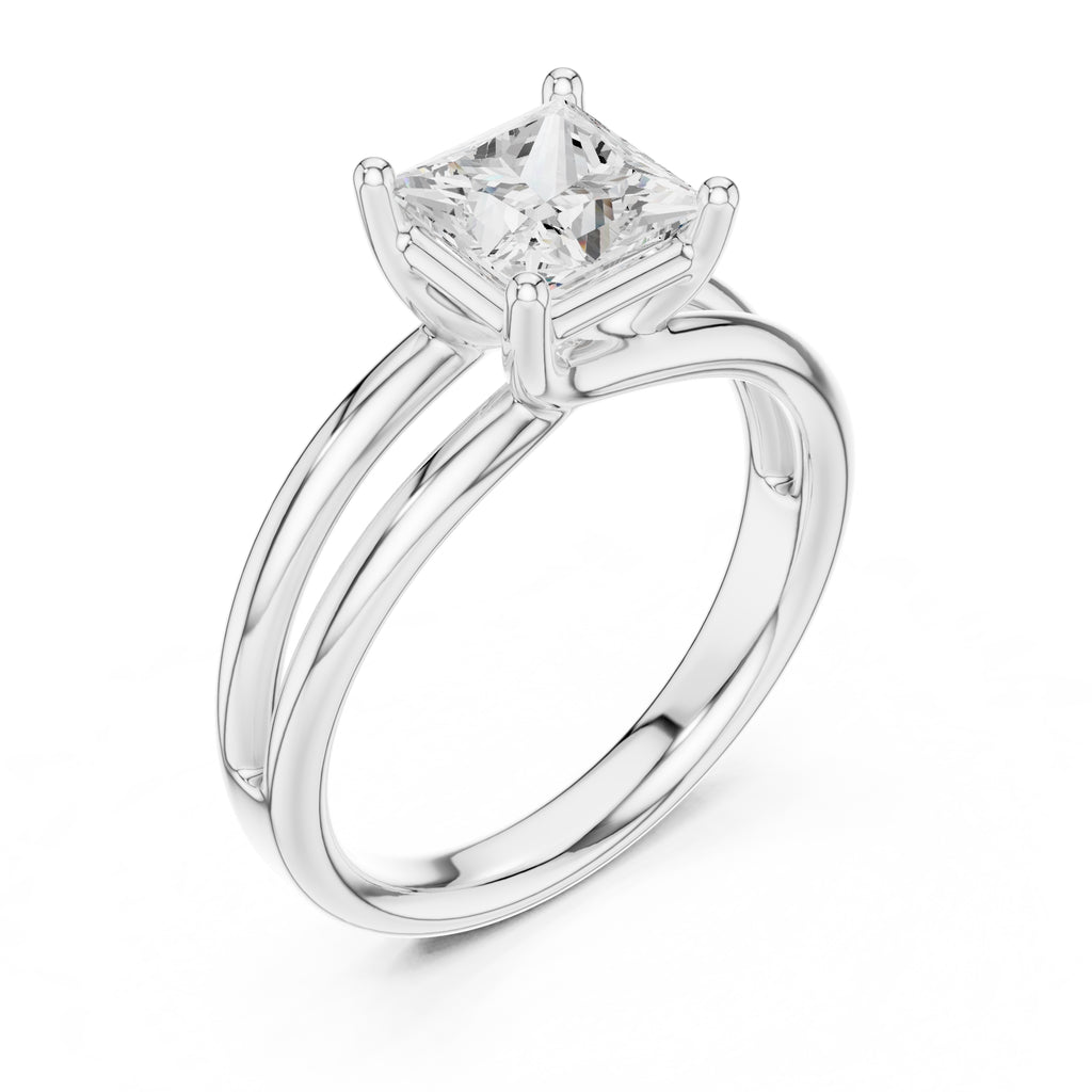 The Floating Horizon Ring 2ct White Gold Princess