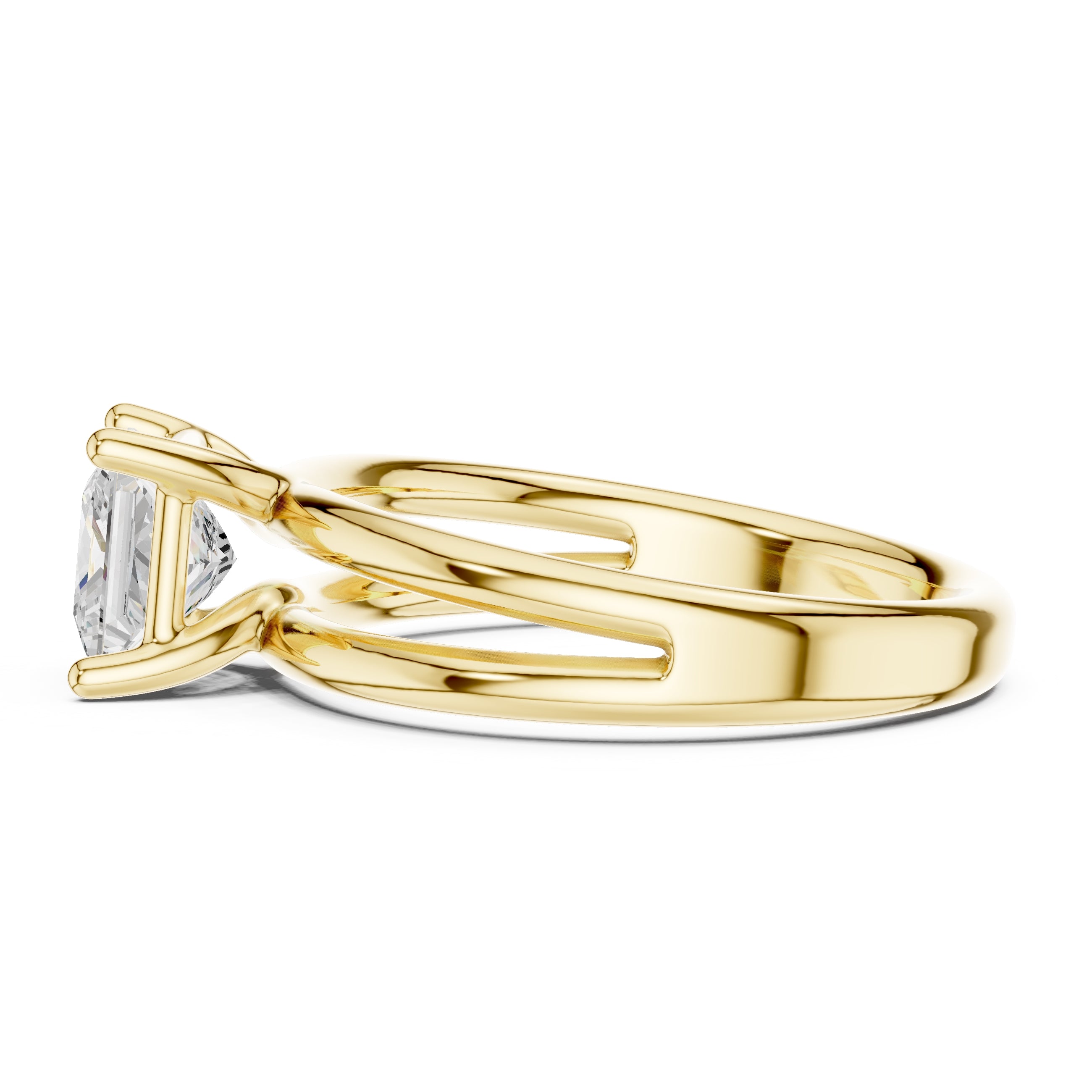 The Floating Horizon Ring 2ct Yellow Gold Princess