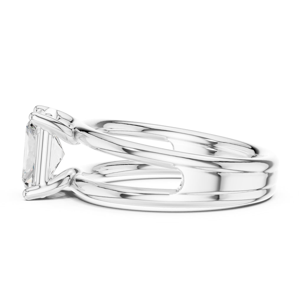 The Floating Horizon Ring 2ct White Gold Radiant