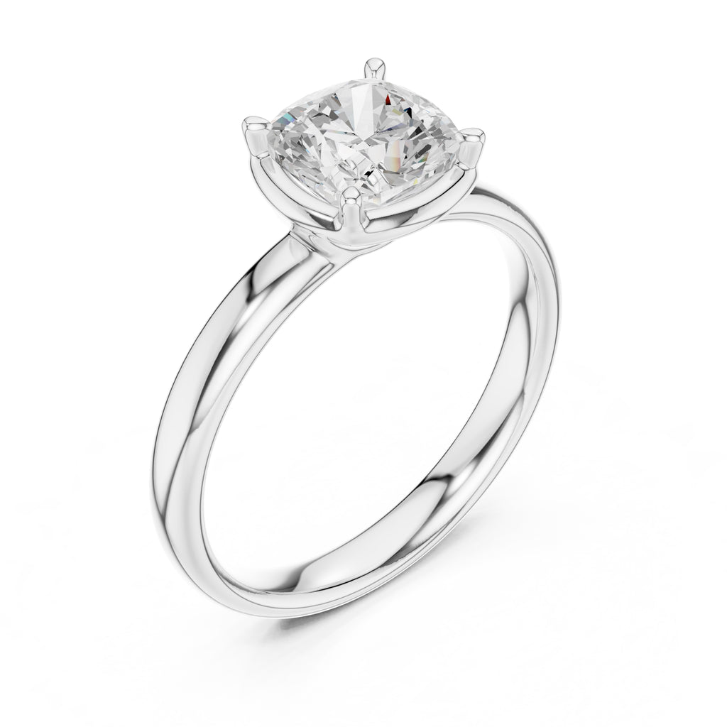 The Golden Pillar Solitaire 1.5ct White Gold Cushion