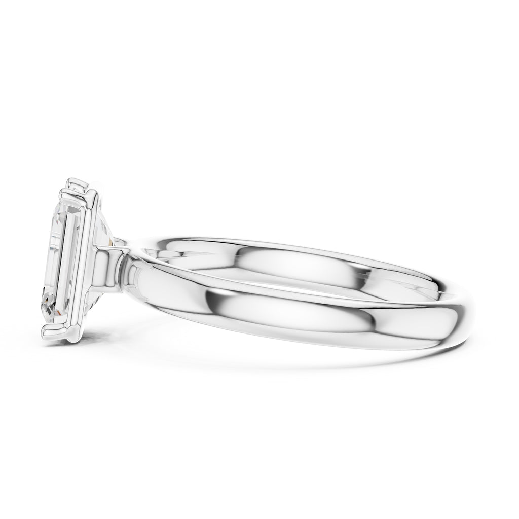 The Golden Pillar Solitaire 1.5ct White Gold Emerald