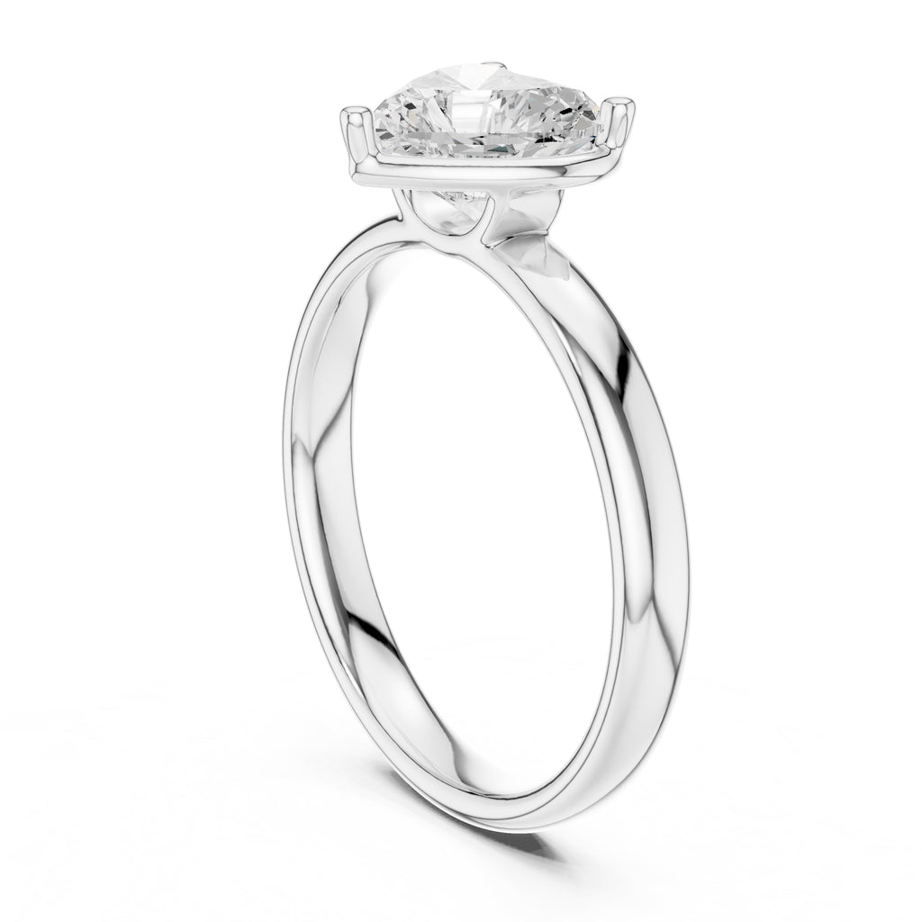 The Golden Pillar Solitaire 1.5ct White Gold Heart