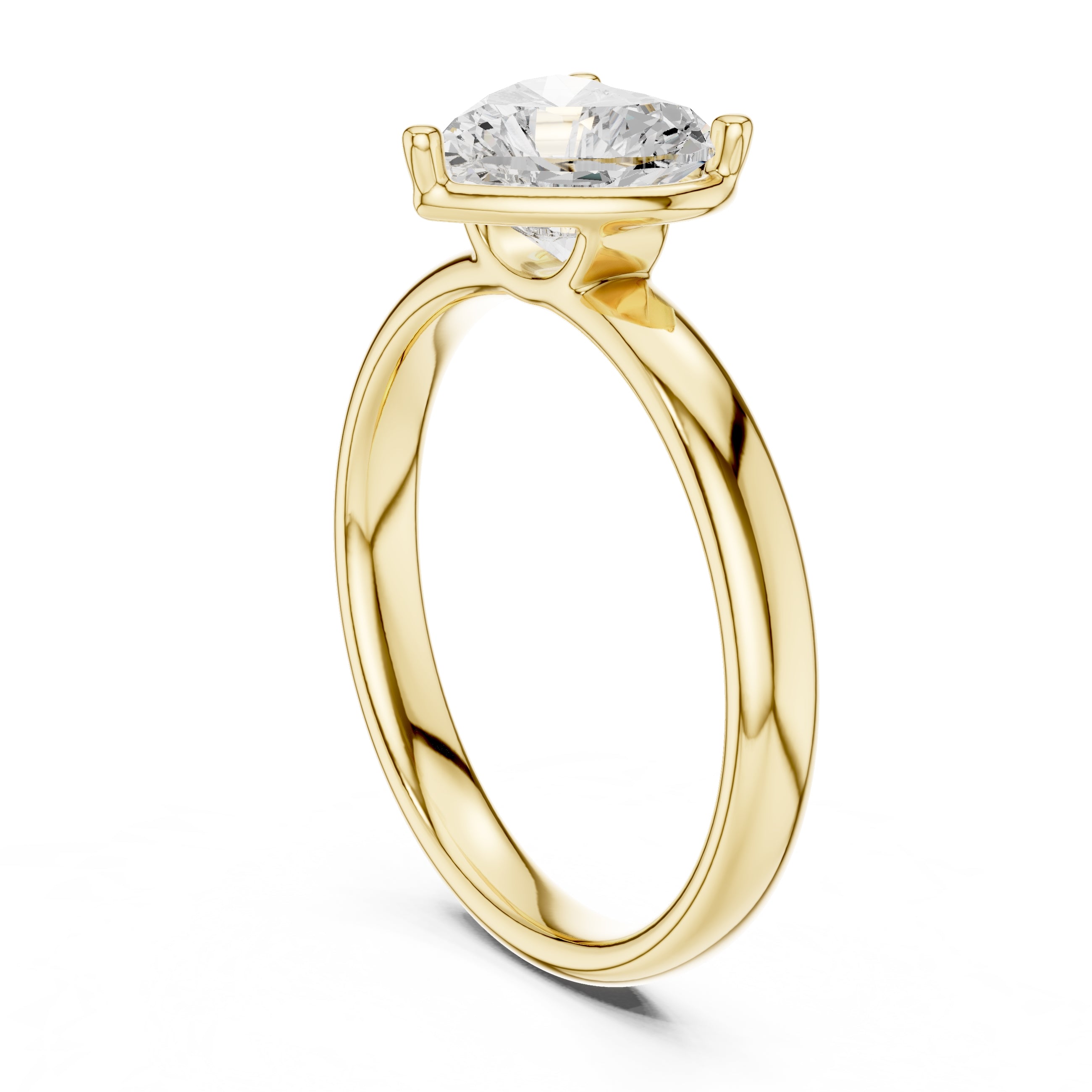 The Golden Pillar Solitaire 1.5ct Yellow Gold Heart