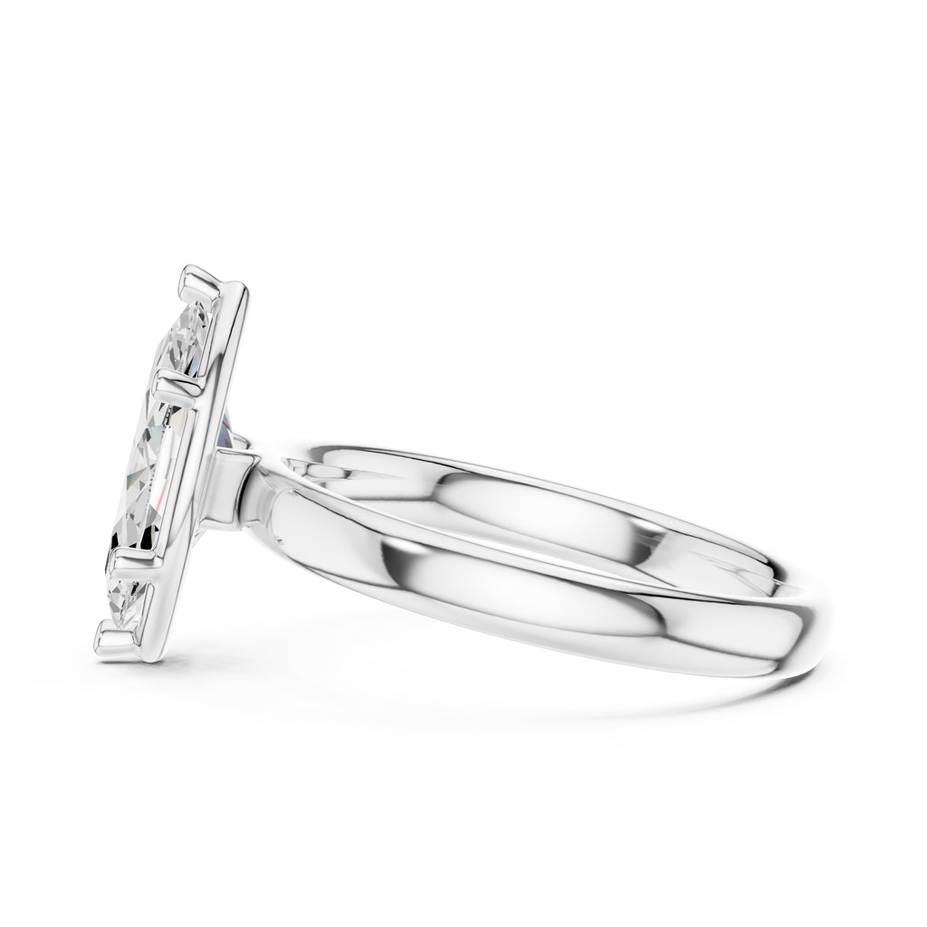 The Golden Pillar Solitaire 1.5ct White Gold Marquise