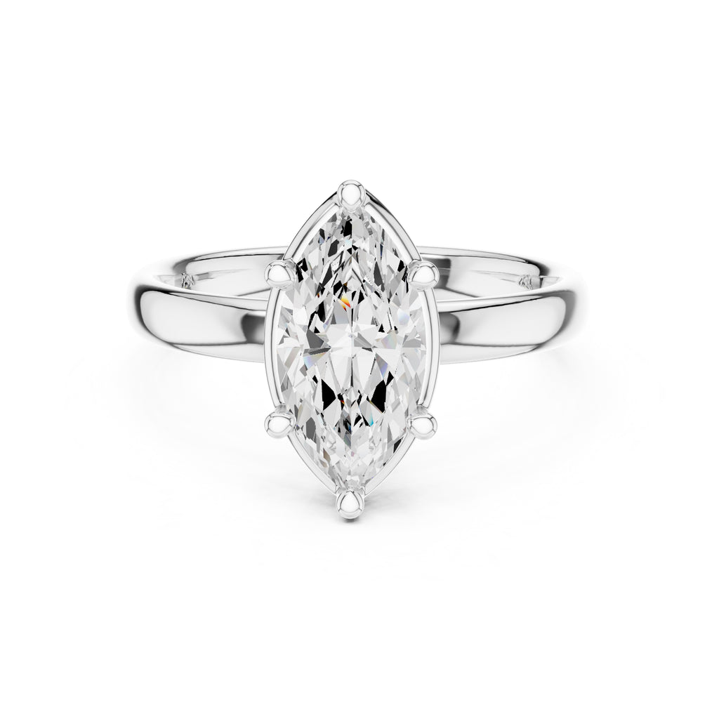 The Golden Pillar Solitaire 1.5ct White Gold Marquise