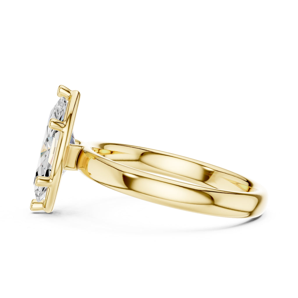 The Golden Pillar Solitaire 1.5ct Yellow Gold Marquise