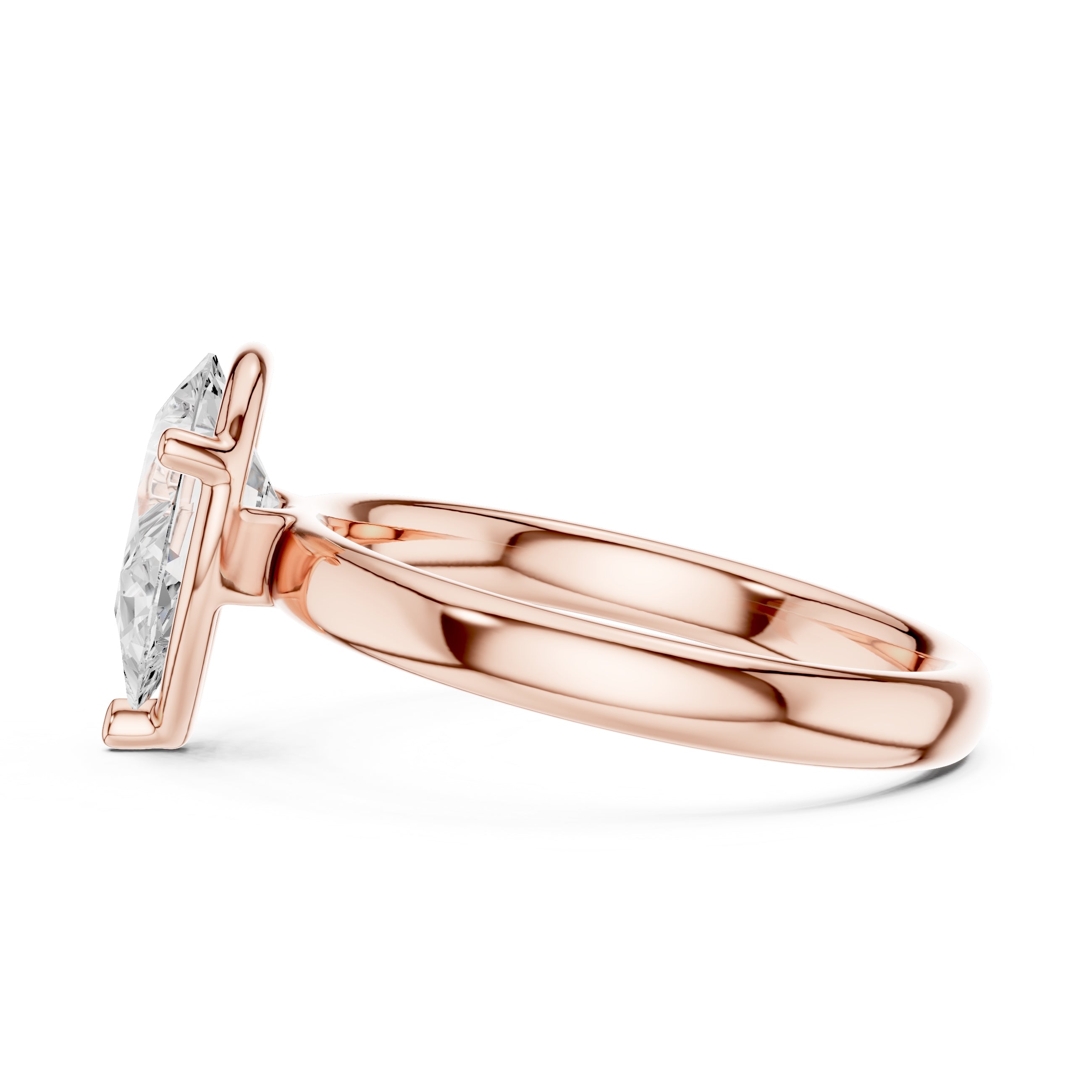 The Golden Pillar Solitaire 1.5ct Rose Gold Pear