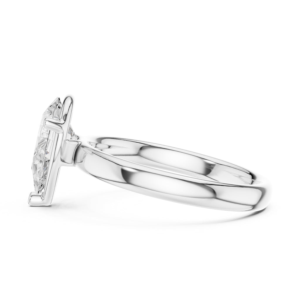 The Golden Pillar Solitaire 1.5ct White Gold Pear