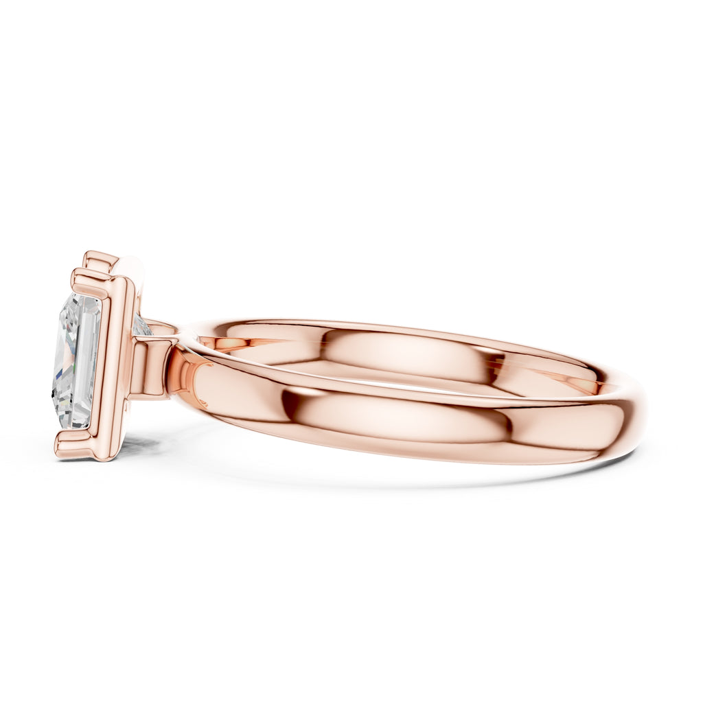 The Golden Pillar Solitaire 1.5ct Rose Gold Princess