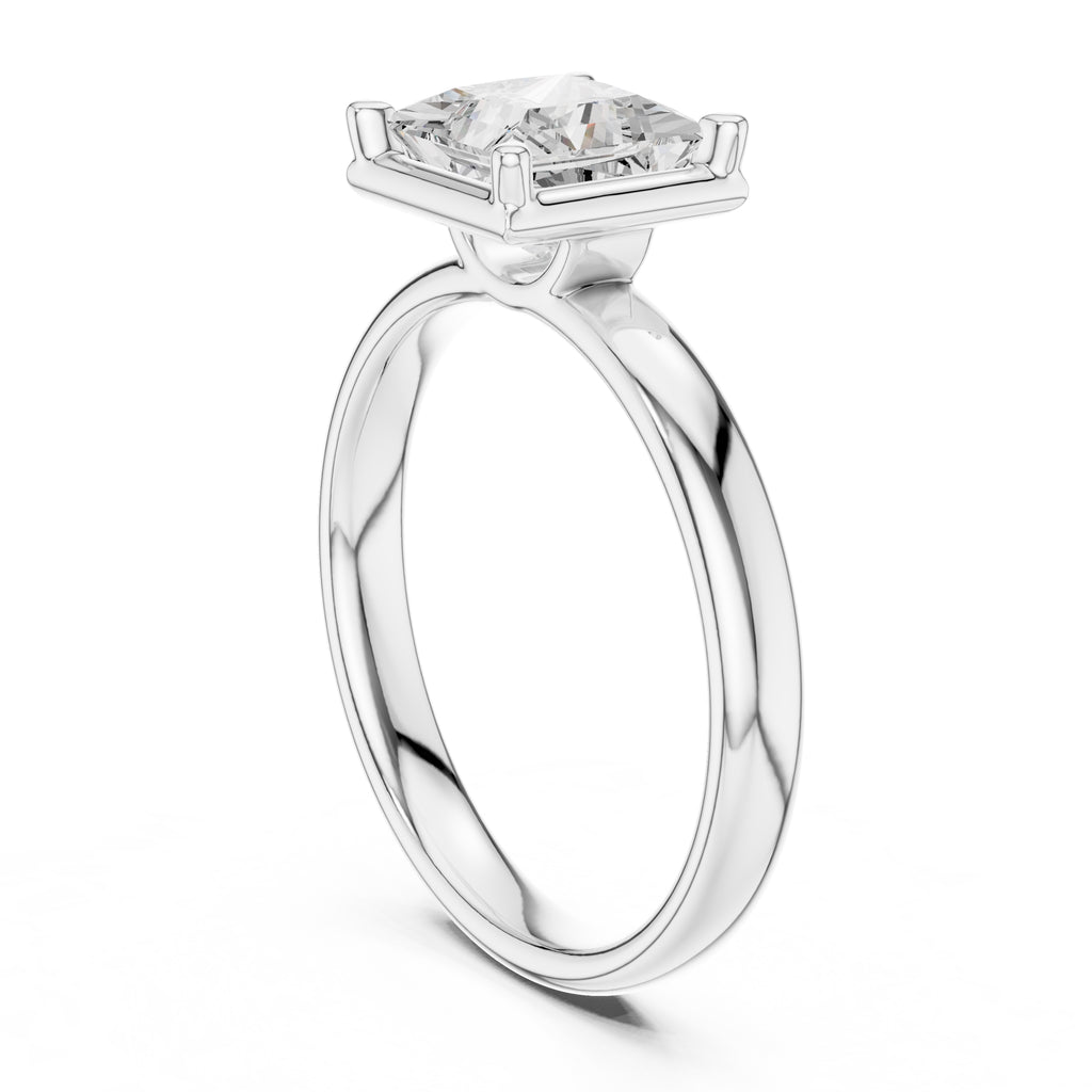 The Golden Pillar Solitaire 1.5ct White Gold Princess