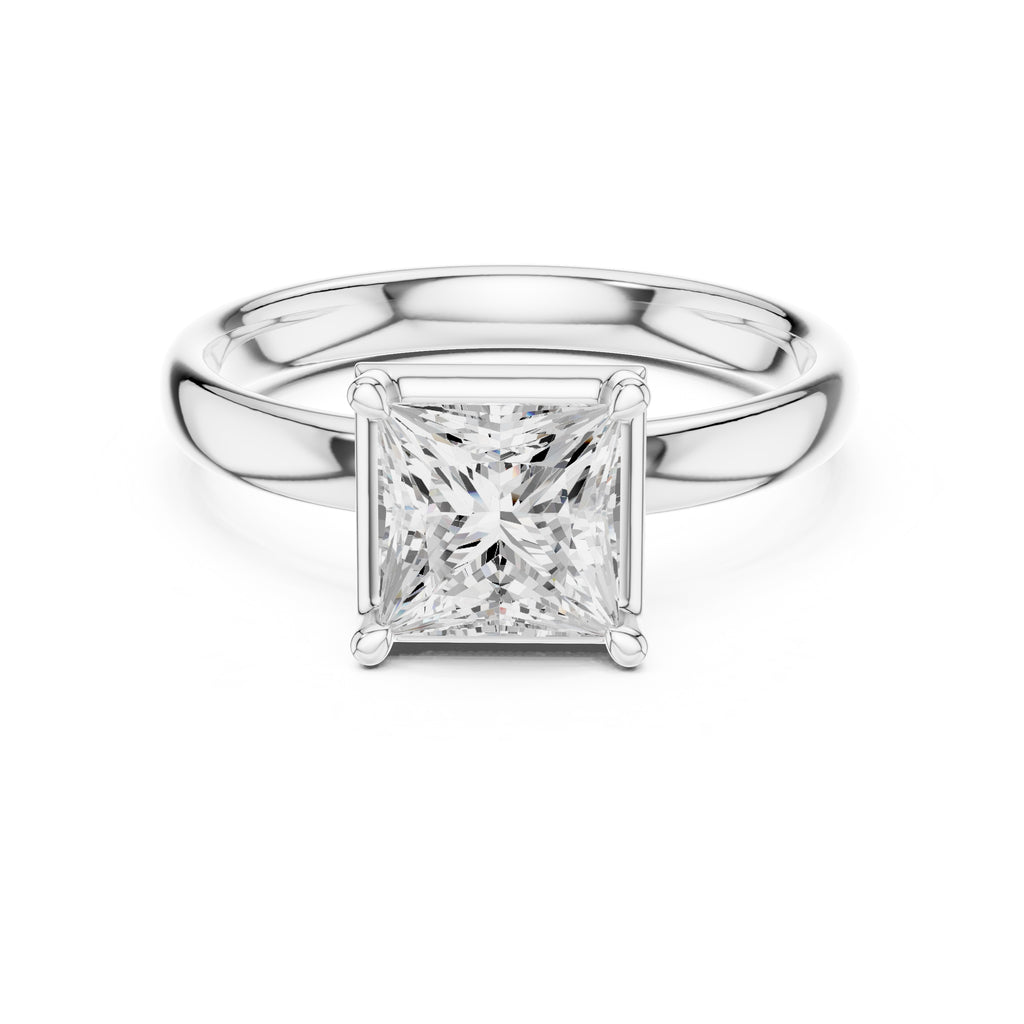 The Golden Pillar Solitaire 1.5ct White Gold Princess