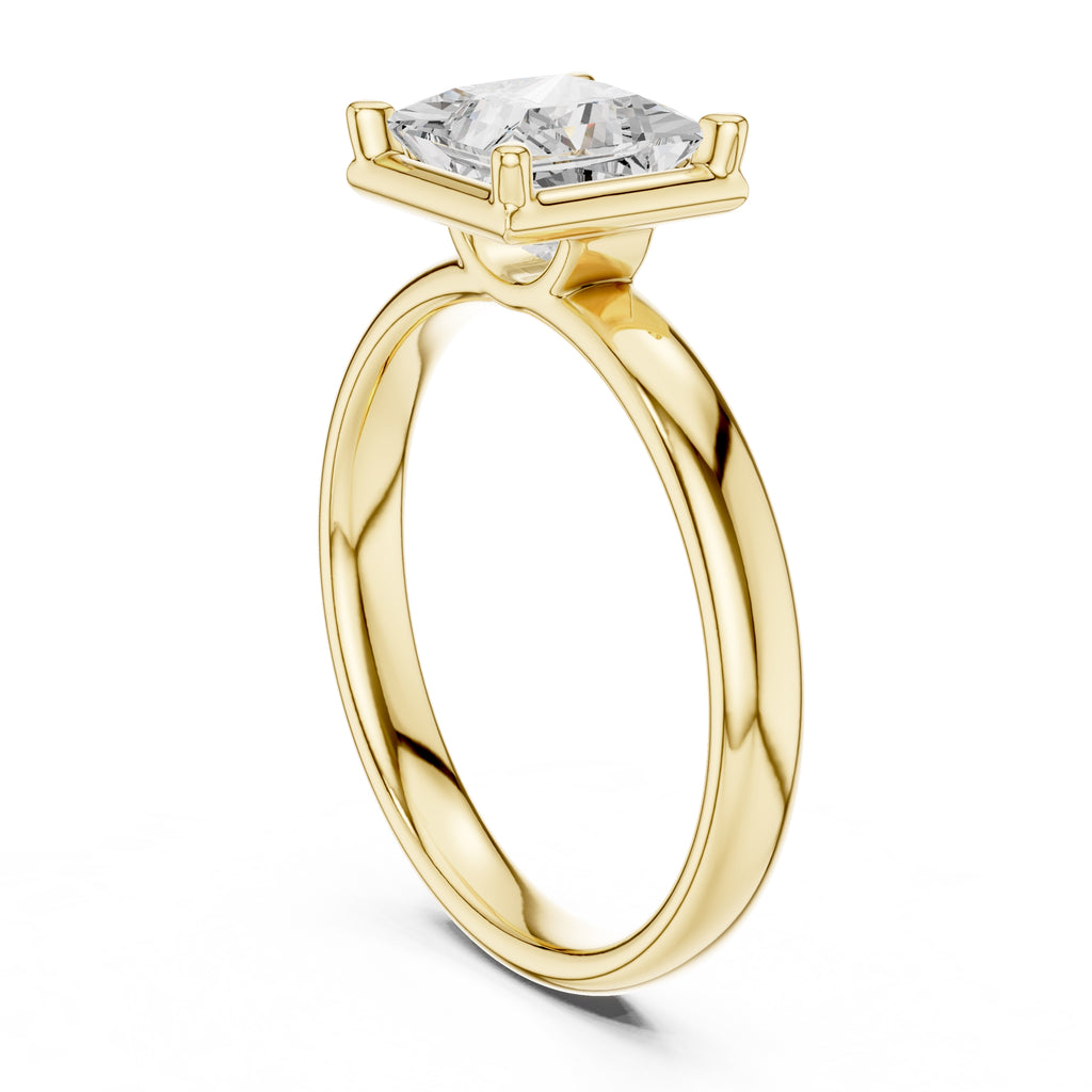 The Golden Pillar Solitaire 1.5ct Yellow Gold Princess