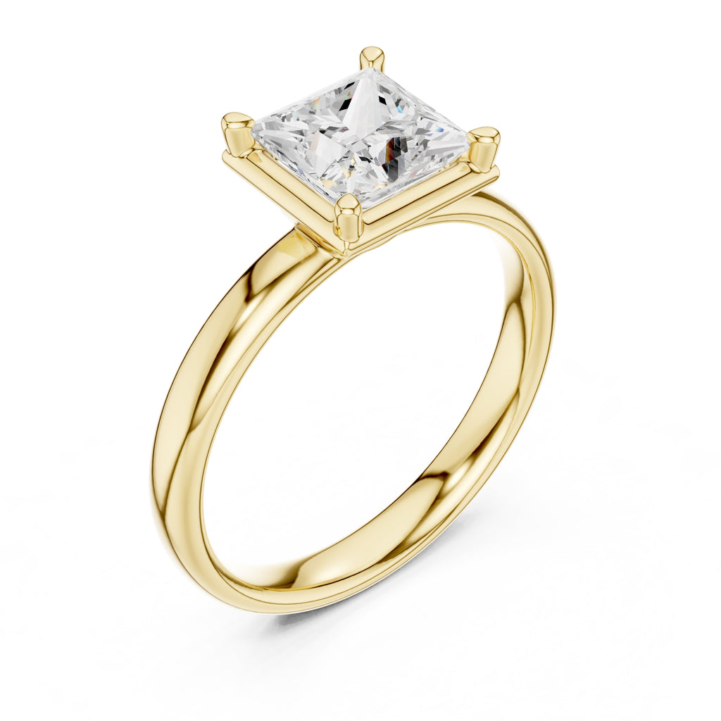 The Golden Pillar Solitaire 1.5ct Yellow Gold Princess