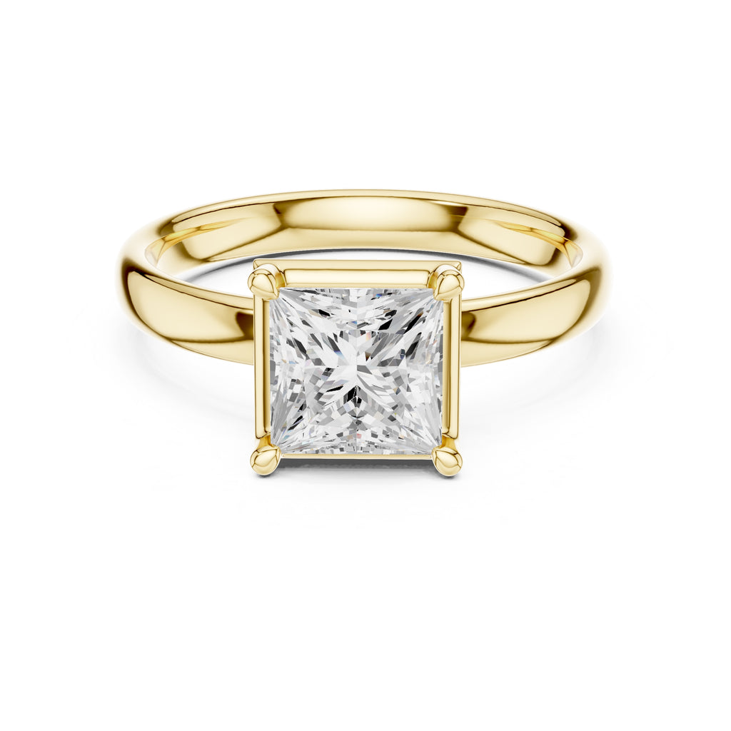 The Golden Pillar Solitaire 1.5ct Yellow Gold Princess