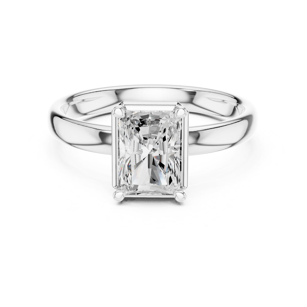 The Golden Pillar Solitaire 1.5ct White Gold Radiant