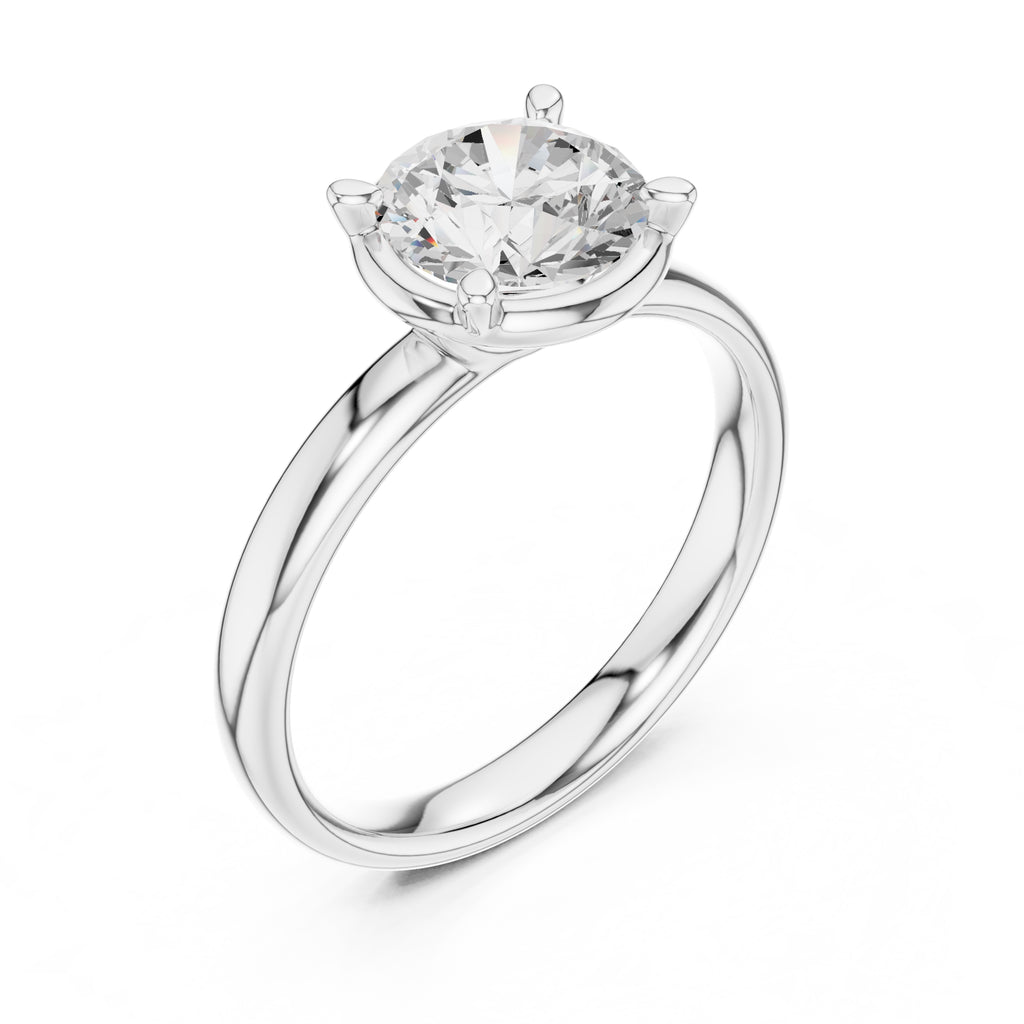 The Golden Pillar Solitaire 1.5ct White Gold Round