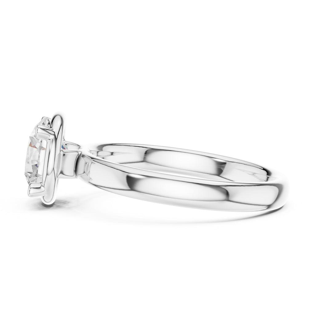 The Golden Pillar Solitaire 1.5ct White Gold Round