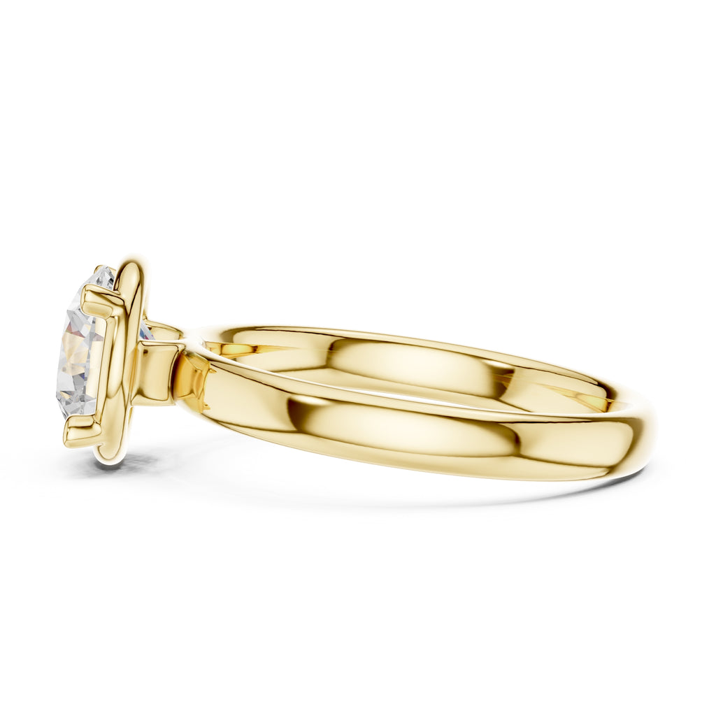 The Golden Pillar Solitaire 1.5ct Yellow Gold Round