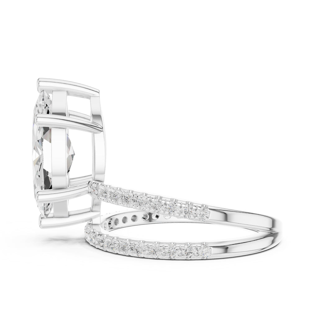 The Intertwined Harmony Ring 3ct White Gold Marquise