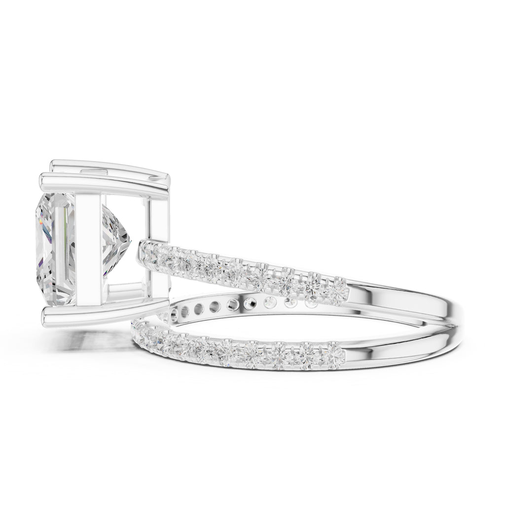 The Intertwined Harmony Ring 3ct White Gold Princess
