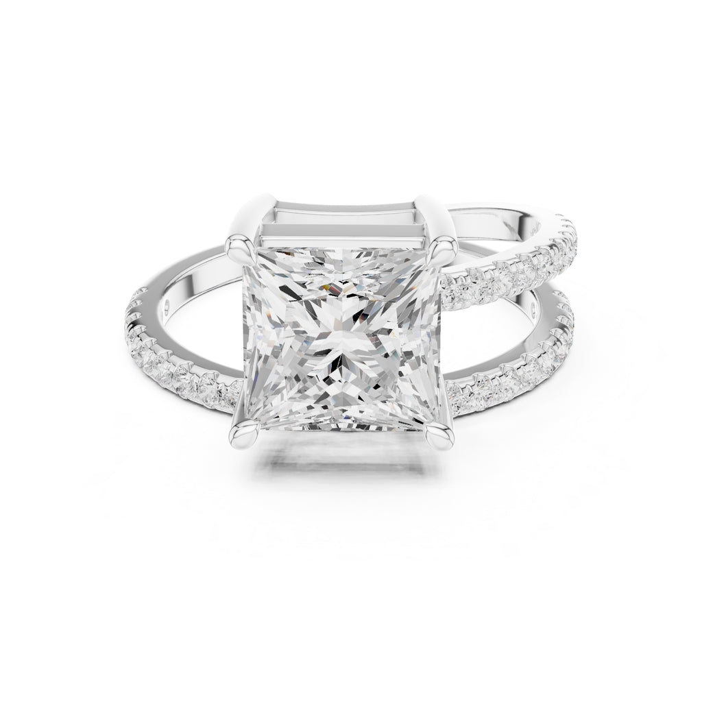 The Intertwined Harmony Ring 3ct White Gold Princess