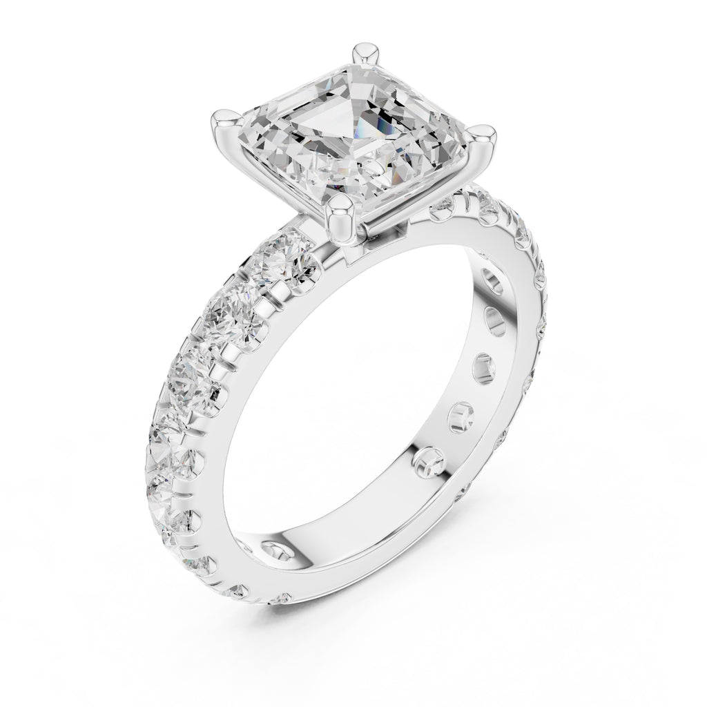 The Majestic Eternity Setting 3ct White Gold Asscher